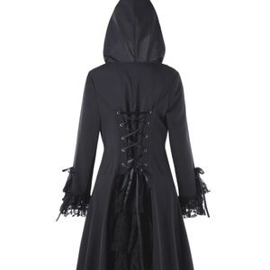 Black jacket with lace detail